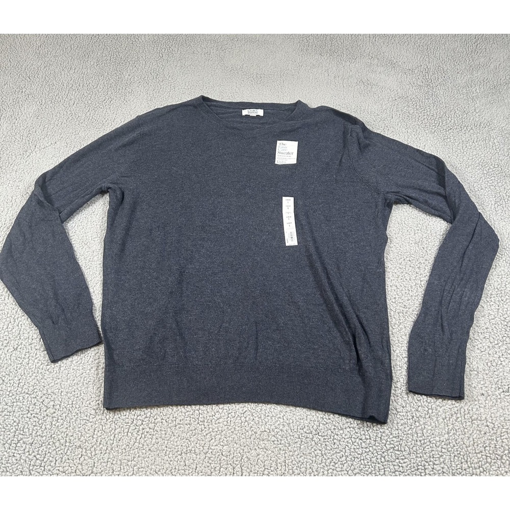 Croft & Barrow Sweater Mens Large Gray V‎ Neck Lightweight Knit Pullover